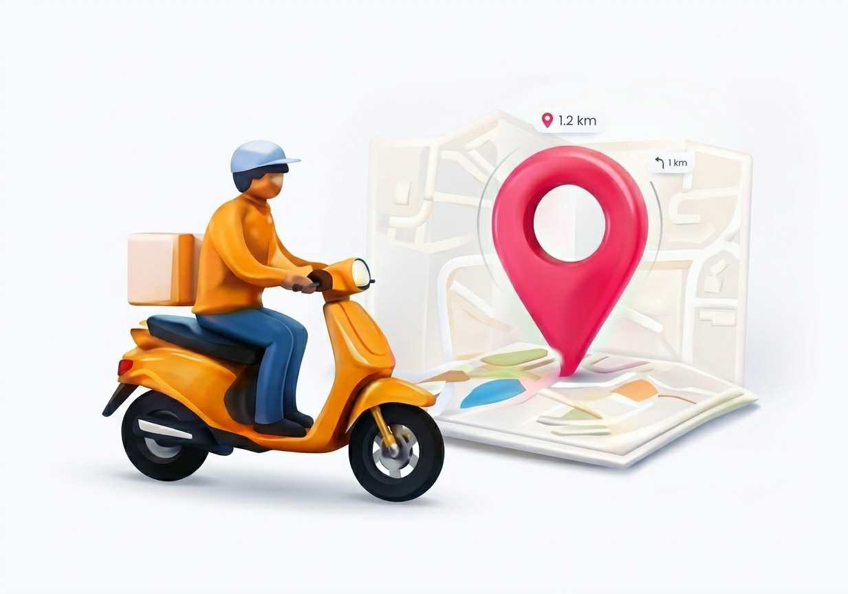 Quick doorstep delivery illustration