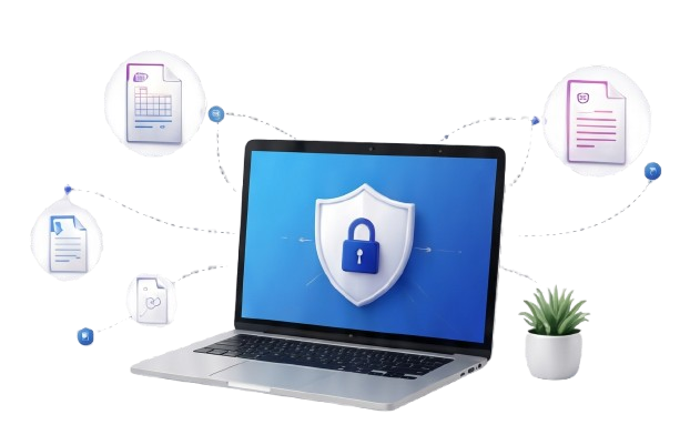 Document upload privacy illustration